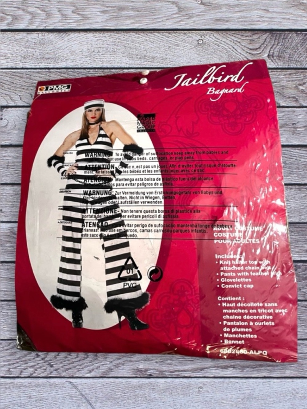 Jailbird costume one size fits most